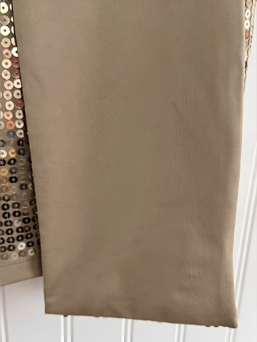 Joan Rivers golden sequin tank top with scarf, EUC - Picture 5 of 7